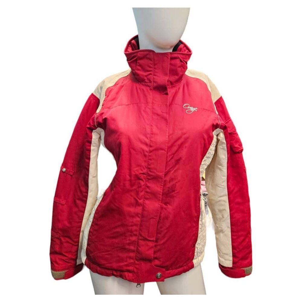Orage Red and White Ski Jacket Size Small Womens Coat
